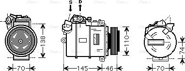 Ava Quality Cooling BWAK318 - Компресор, климатизация vvparts.bg