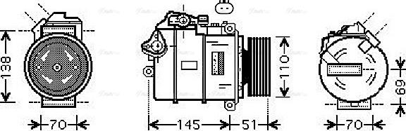 Ava Quality Cooling BWAK384 - Компресор, климатизация vvparts.bg