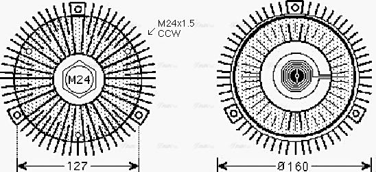 Ava Quality Cooling BW C353 - Съединител, вентилатор на радиатора vvparts.bg