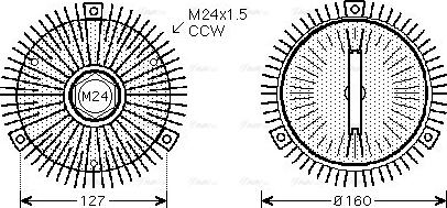 Ava Quality Cooling BW C327 - Съединител, вентилатор на радиатора vvparts.bg