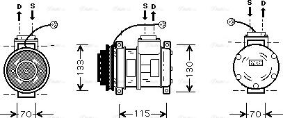 Ava Quality Cooling BW K065 - Компресор, климатизация vvparts.bg