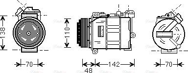 Ava Quality Cooling BW K015 - Компресор, климатизация vvparts.bg