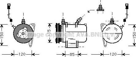 Ava Quality Cooling BW K016 - Компресор, климатизация vvparts.bg