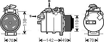 Ava Quality Cooling BWK387 - Компресор, климатизация vvparts.bg