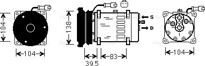 Ava Quality Cooling CLAK004 - Компресор, климатизация vvparts.bg