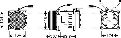 Ava Quality Cooling CLAK002 - Компресор, климатизация vvparts.bg