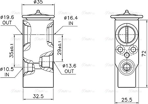 Ava Quality Cooling CN1340 - Разширителен клапан, климатизация vvparts.bg