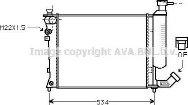 Ava Quality Cooling CN 2059 - Радиатор, охлаждане на двигателя vvparts.bg