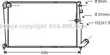 Ava Quality Cooling CN 2065 - Радиатор, охлаждане на двигателя vvparts.bg