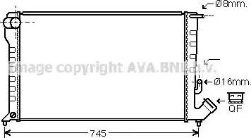 Ava Quality Cooling CN 2194 - Радиатор, охлаждане на двигателя vvparts.bg