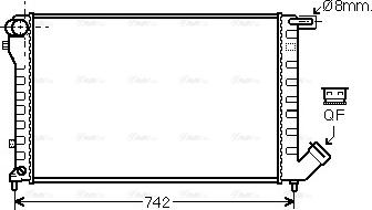 Ava Quality Cooling CN 2195 - Радиатор, охлаждане на двигателя vvparts.bg