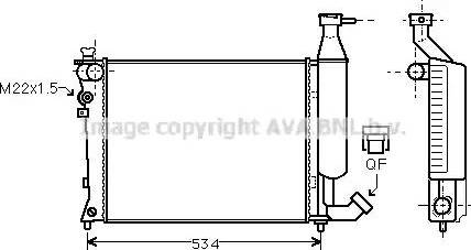 Ava Quality Cooling CN 2149 - Радиатор, охлаждане на двигателя vvparts.bg