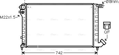 Ava Quality Cooling CN 2147 - Радиатор, охлаждане на двигателя vvparts.bg