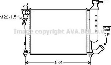 Ava Quality Cooling CN 2154 - Радиатор, охлаждане на двигателя vvparts.bg