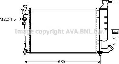 Ava Quality Cooling CN 2155 - Радиатор, охлаждане на двигателя vvparts.bg