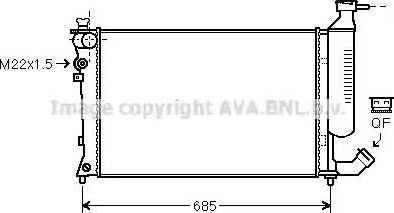 Ava Quality Cooling CN 2157 - Радиатор, охлаждане на двигателя vvparts.bg