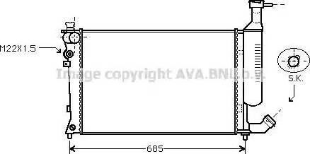 Ava Quality Cooling CN 2168 - Радиатор, охлаждане на двигателя vvparts.bg