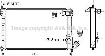 Ava Quality Cooling CN 2102 - Радиатор, охлаждане на двигателя vvparts.bg