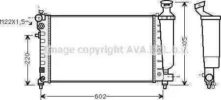 Ava Quality Cooling CN 2119 - Радиатор, охлаждане на двигателя vvparts.bg