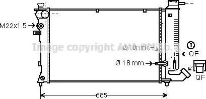 Ava Quality Cooling CN 2114 - Радиатор, охлаждане на двигателя vvparts.bg