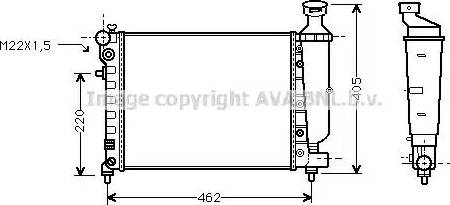 Ava Quality Cooling CN 2115 - Радиатор, охлаждане на двигателя vvparts.bg