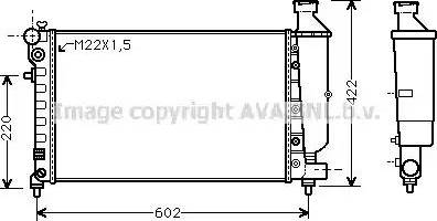 Ava Quality Cooling CN 2116 - Радиатор, охлаждане на двигателя vvparts.bg