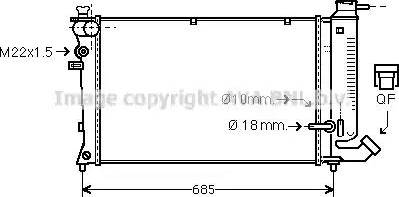 Ava Quality Cooling CN 2110 - Радиатор, охлаждане на двигателя vvparts.bg