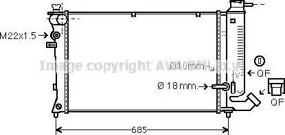 Ava Quality Cooling CN 2111 - Радиатор, охлаждане на двигателя vvparts.bg