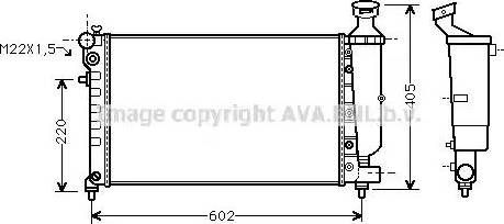 Ava Quality Cooling CN 2118 - Радиатор, охлаждане на двигателя vvparts.bg