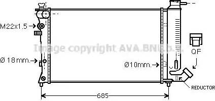 Ava Quality Cooling CN 2113 - Радиатор, охлаждане на двигателя vvparts.bg