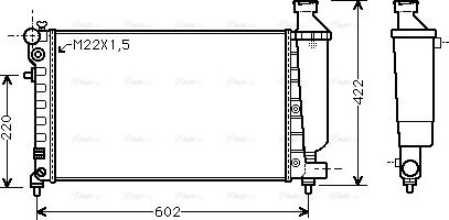 Ava Quality Cooling CN 2117 - Радиатор, охлаждане на двигателя vvparts.bg