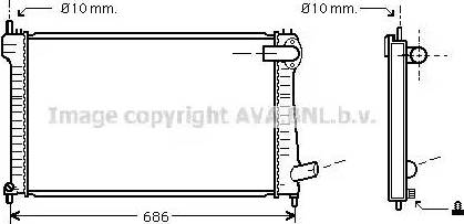 Ava Quality Cooling CN 2182 - Радиатор, охлаждане на двигателя vvparts.bg