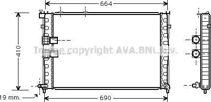 Ava Quality Cooling CN 2133 - Радиатор, охлаждане на двигателя vvparts.bg