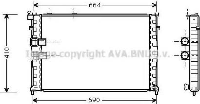 Ava Quality Cooling CN 2132 - Радиатор, охлаждане на двигателя vvparts.bg