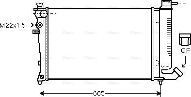 Ava Quality Cooling CN 2123 - Радиатор, охлаждане на двигателя vvparts.bg