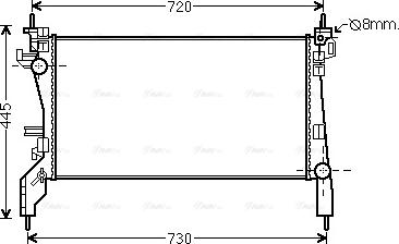 Ava Quality Cooling CNA2266 - Радиатор, охлаждане на двигателя vvparts.bg