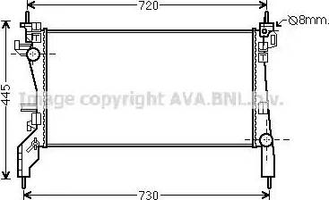 Ava Quality Cooling CN 2266 - Радиатор, охлаждане на двигателя vvparts.bg