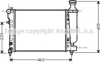 Ava Quality Cooling CN 2206 - Радиатор, охлаждане на двигателя vvparts.bg