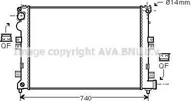 Ava Quality Cooling CN 2208 - Радиатор, охлаждане на двигателя vvparts.bg