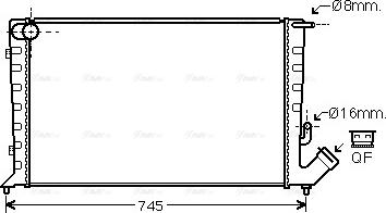 Ava Quality Cooling CN 2211 - Радиатор, охлаждане на двигателя vvparts.bg