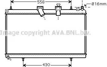 Ava Quality Cooling CN 2229 - Радиатор, охлаждане на двигателя vvparts.bg