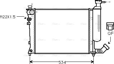 Ava Quality Cooling CNA2059 - Радиатор, охлаждане на двигателя vvparts.bg