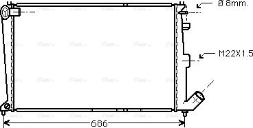 Ava Quality Cooling CNA2066 - Радиатор, охлаждане на двигателя vvparts.bg