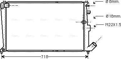 Ava Quality Cooling CNA2010 - Радиатор, охлаждане на двигателя vvparts.bg