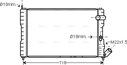 Ava Quality Cooling CNA2037 - Радиатор, охлаждане на двигателя vvparts.bg