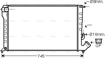 Ava Quality Cooling CNA2194 - Радиатор, охлаждане на двигателя vvparts.bg