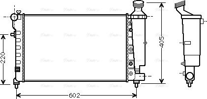 Ava Quality Cooling CNA2196 - Радиатор, охлаждане на двигателя vvparts.bg