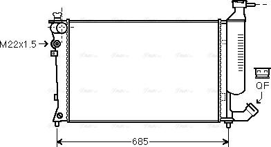 Ava Quality Cooling CNA2155 - Радиатор, охлаждане на двигателя vvparts.bg