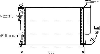 Ava Quality Cooling CNA2156 - Радиатор, охлаждане на двигателя vvparts.bg