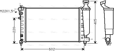 Ava Quality Cooling CNA2119 - Радиатор, охлаждане на двигателя vvparts.bg